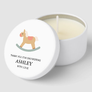 Vintage Toy Rocking Horse Baby Shower Mini Candle Favors