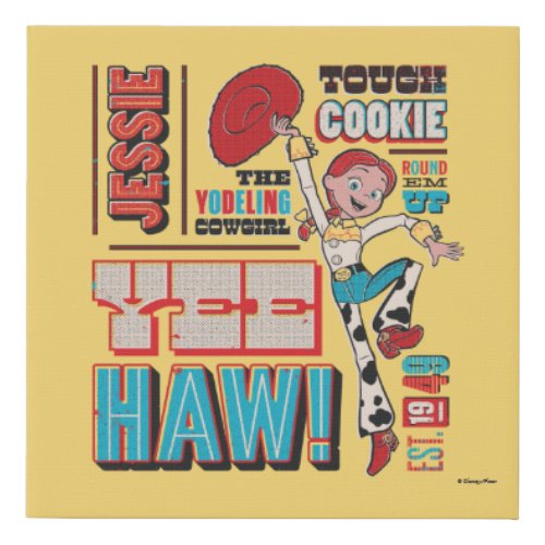 Vintage Toy Story Jessie Quote Poster Faux Canvas Print