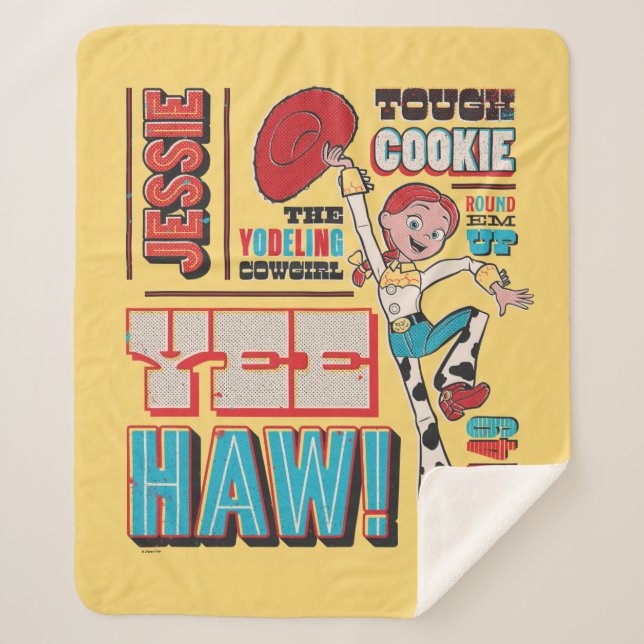 Vintage Toy Story Jessie Quote Poster Sherpa Blanket (Front)