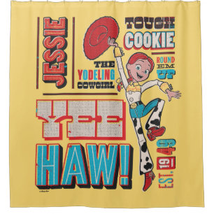 Vintage Toy Story Jessie Quote Poster Shower Curtain