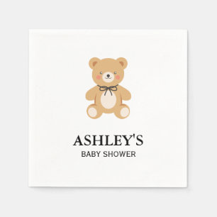 Vintage Toy Teddy Bear Classic Baby Shower Napkins