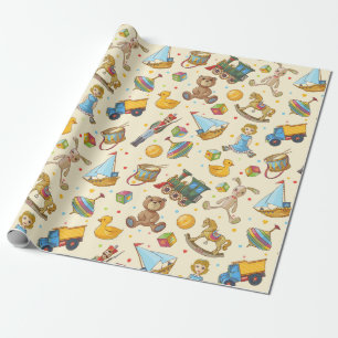 Vintage Toys Wrapping Paper
