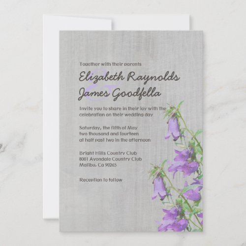 Vintage Trachelium Wedding Invitations
