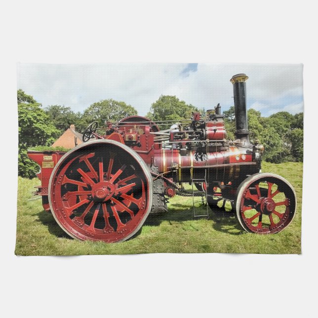 VINTAGE TRACTION ENGINE KITCHEN TOWEL (Horizontal)