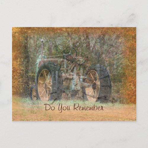 Vintage Tractor Blank Postcard_ any occasion Postcard