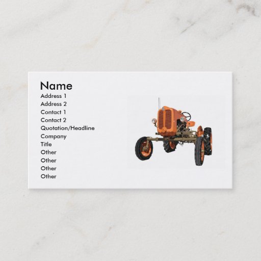 Customizable Vintage Tractor Business Card Template