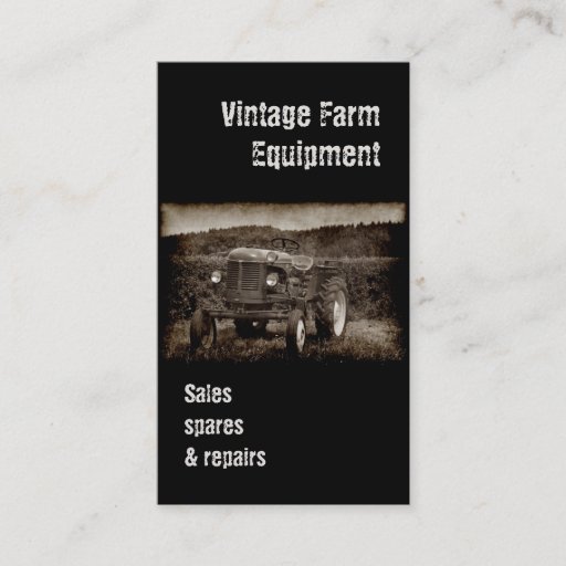 Customizable Vintage tractor business card