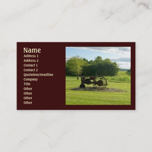 Vintage Tractor Business Cards