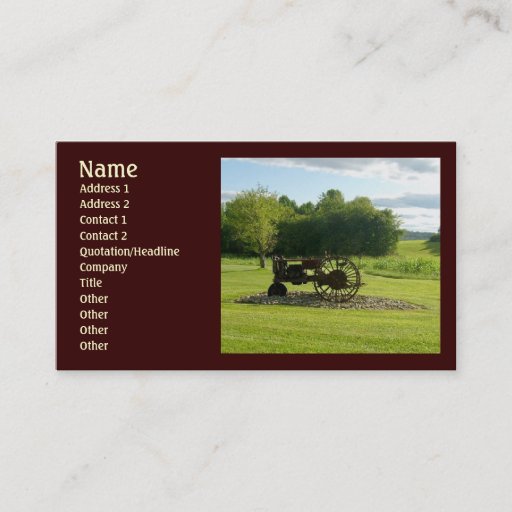 Customizable Vintage Tractor Business Cards