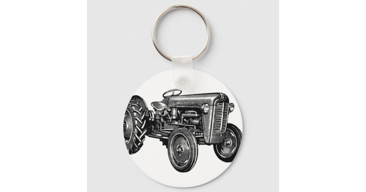 Vintage Tractor Keychain | Zazzle