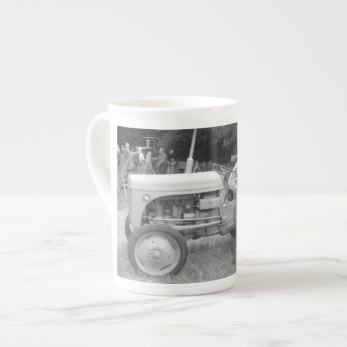 Vintage tractor old gray massey fergison  bone china mug