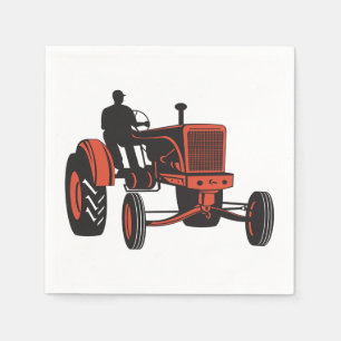 Vintage Tractor Paper Napkins