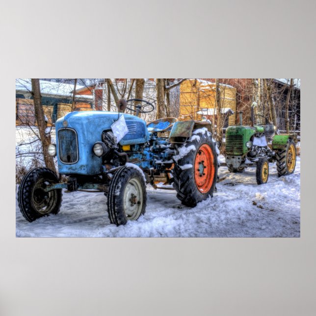 Vintage Tractors Poster (Front)