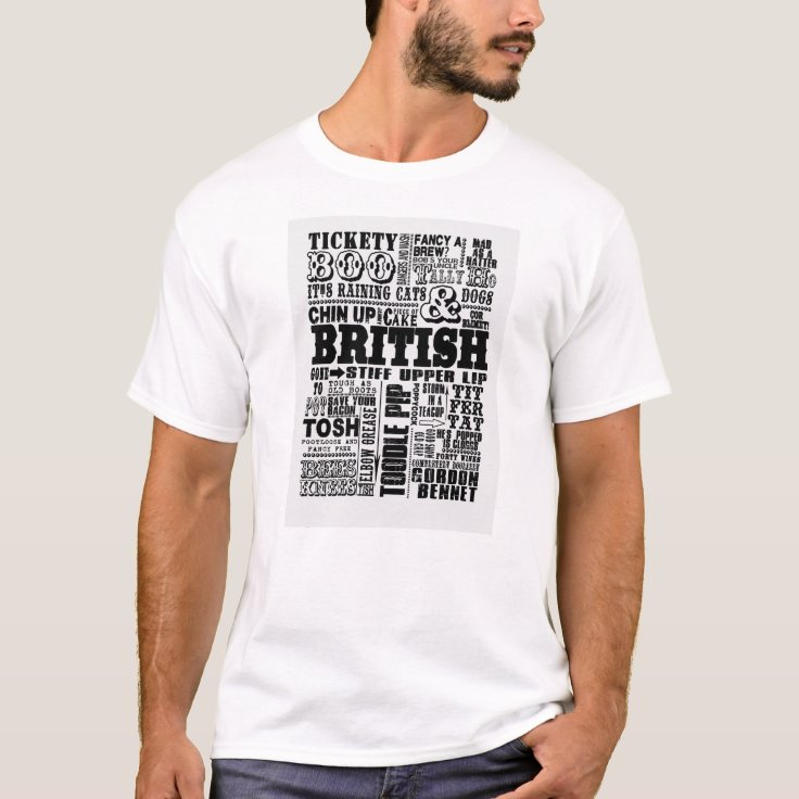 VINTAGE TRADITIONAL BRITISH SAYINGS TSHIRT Zazzle