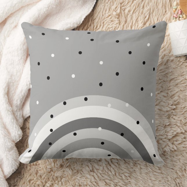 Vintage Traditional Gray and White Home Throw Pillow (Blanket)