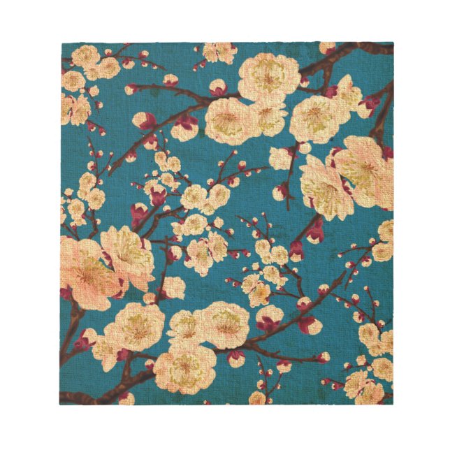 Vintage Traditional Japanese Paper Print Notepad (Front)