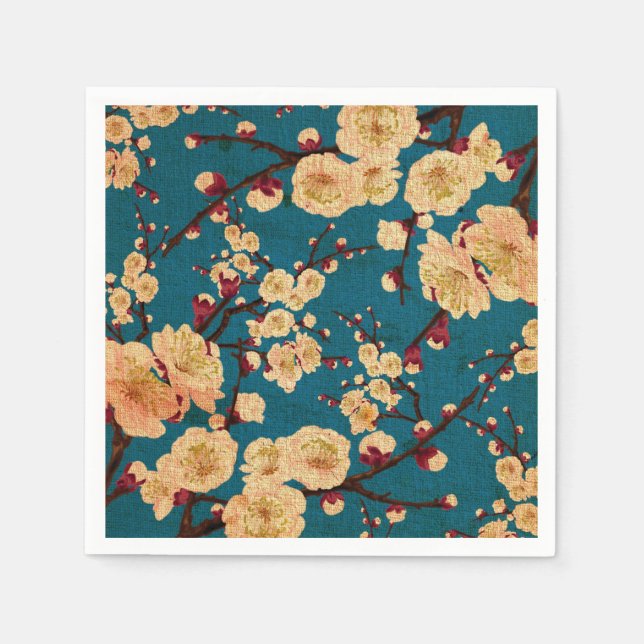 Vintage Traditional Japanese Paper Print Paper Napkins (Front)