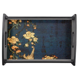 Vintage Traditional Japanese Paper Print Serving Tray