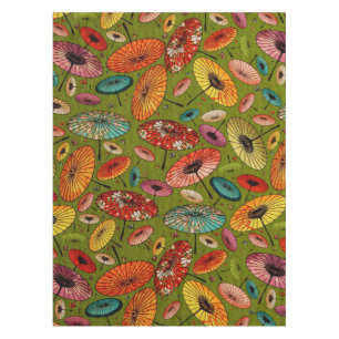 Vintage Traditional Japanese Paper Print Tablecloth