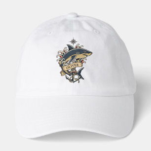 Vintage Traditional Shark Nautical AnchorTattoo Hat