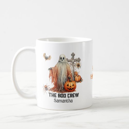 Vintage traditional watercolor spooky ghost coffee mug
