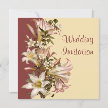 Vintage Traditional Wedding Square Invitation by Vintage_Gifts at Zazzle