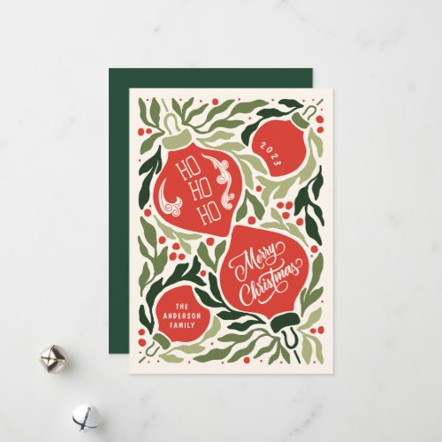 Vintage Traditions Merry Christmas Non_Photo Holiday Card