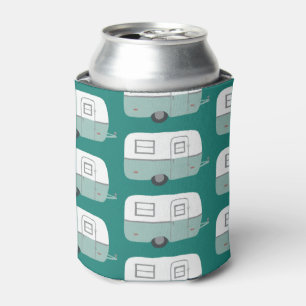 Vintage trailer camper camping CUSTOMIZE IT Can Cooler