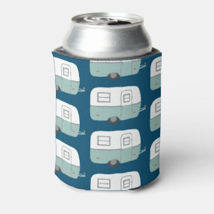 Vintage trailer camper camping CUSTOMIZE IT Can Cooler
