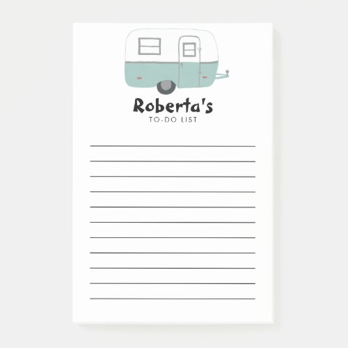 Vintage Trailer Camper Grocery Shop TO_DO List Post_it Notes