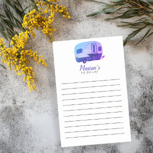Vintage Trailer Camper Grocery Shop TO-DO List Post-it Notes