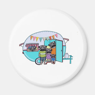 Vintage Trailer Pugs Magnet