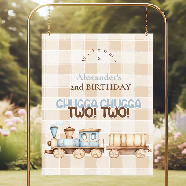 Vintage Train 2nd Birthday  Foam Board (Creator Uploaded)