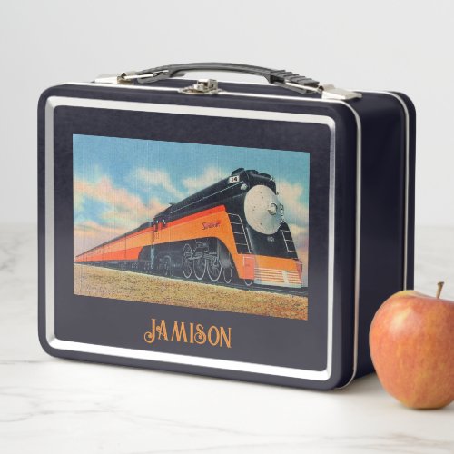 Vintage Train Advertising  Metal Lunch Box