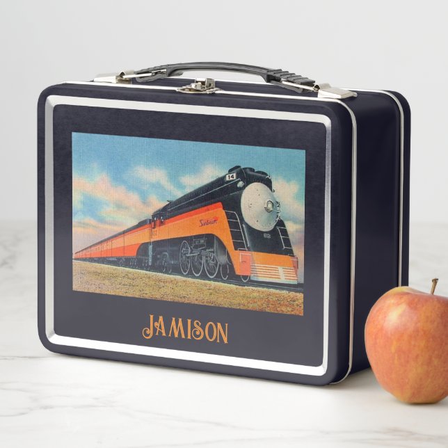 Vintage Train Advertising  Metal Lunch Box (In Situ)