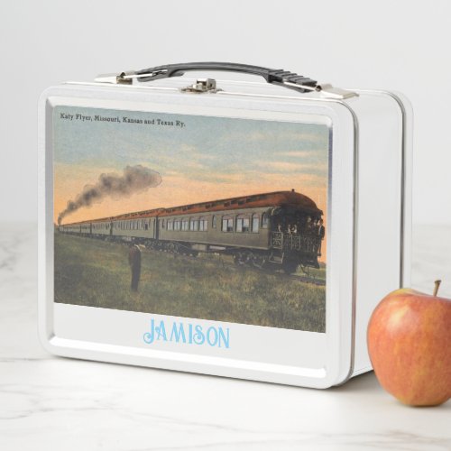 Vintage Train Advertising  Metal Lunch Box