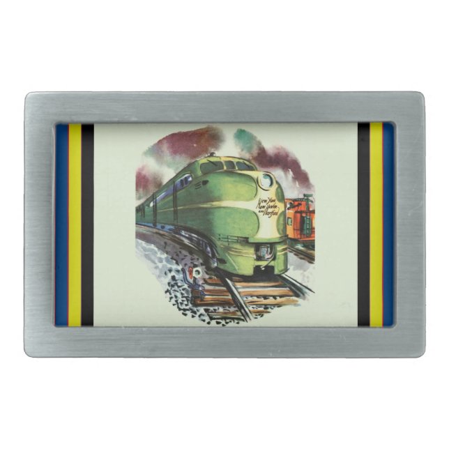 Vintage Train Belt Buckle (Front)