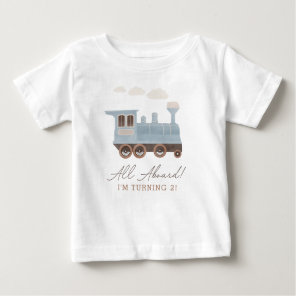 Vintage Train Birthday Party Baby T-Shirt