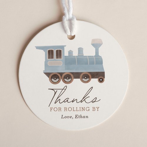 Vintage Train Birthday Party Favor Tags