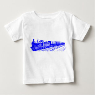 Vintage Train - Blue Baby T-Shirt