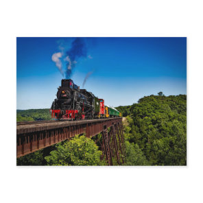 Vintage Train Bridge Photo Postcard