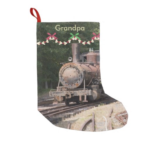 Vintage Train Christmas Stocking