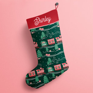 Personalized Vintage Airplane Pilot Flying Academy Christmas Stocking