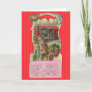 Vintage Train Conductor Valentine's Day Holiday Card