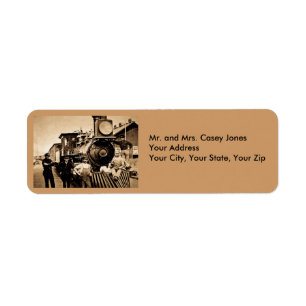 Vintage Train Crew and Mascot Label