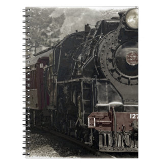Vintage train decor design notebook