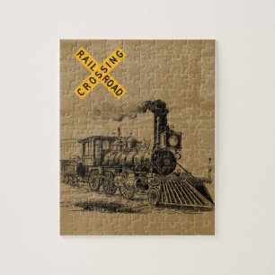 Vintage Train Decorative Jigsaw Puzzle