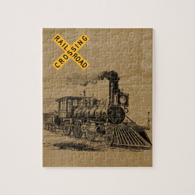 Vintage Train Decorative Jigsaw Puzzle (Vertical)