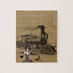 Vintage Train Decorative Jigsaw Puzzle