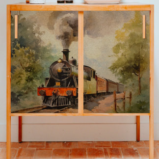 Vintage Train Decoupage Tissue Paper